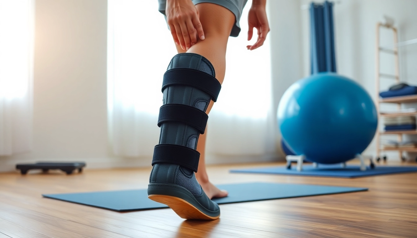 Image illustrating how sciatic nerve leg braces work during physical therapy, focusing on recovery.