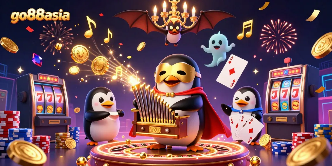 Experience winning excitement with go88asia's vibrant casino scene featuring animated characters and dynamic game elements.