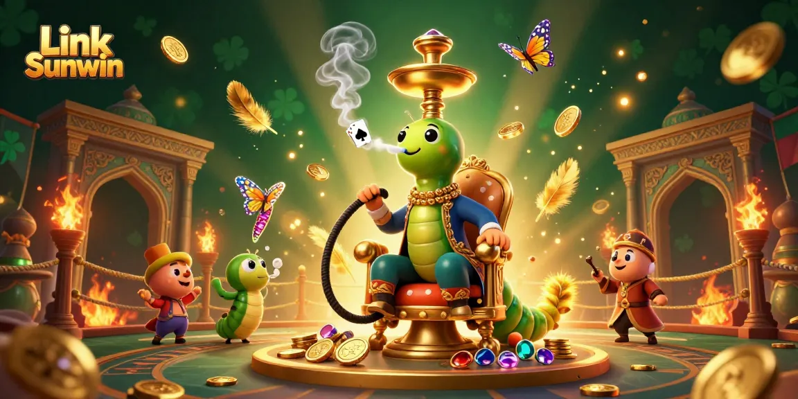 Link Sunwin engages players with vibrant symbols from gambling and dramatic showmanship in a rich fantasy scene.