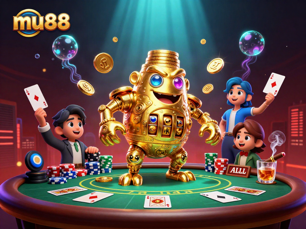Experience thrilling gameplay at mu88 with a rich casino atmosphere featuring poker elements.