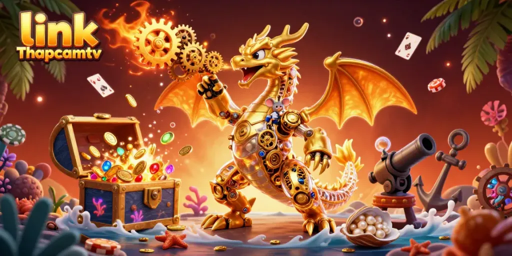 Engage with thrilling live betting action on link Thapcamtv with vibrant 3D illustration and casino elements.