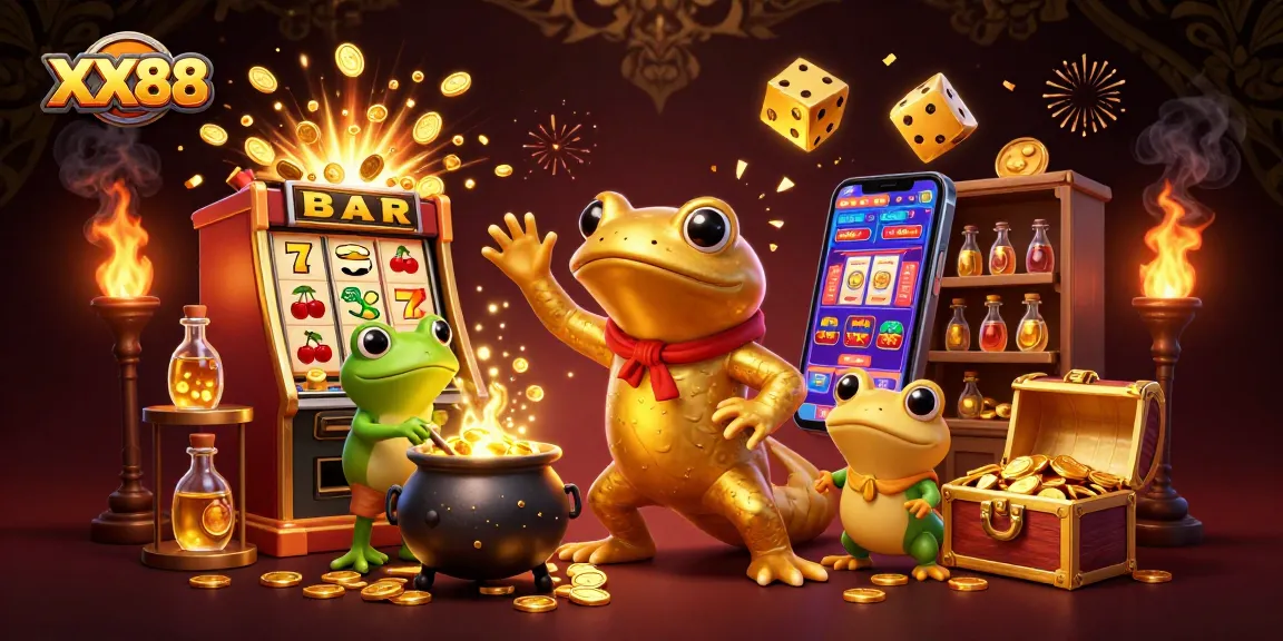 Win big with XX88 in this vibrant 3D illustration bursting with casino energy.