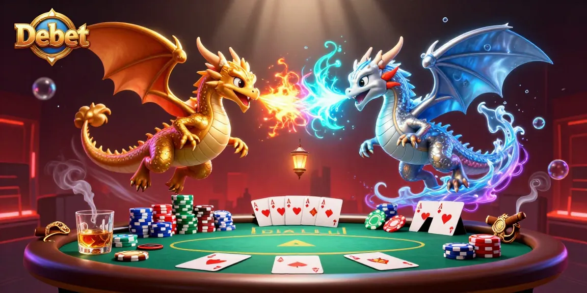 Engage with Debet's thrilling gaming experience surrounded by dynamic casino elements and fantasy characters.