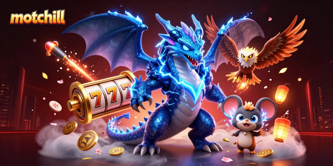 Play thrilling slots with motchill as thunder dragon, glowing hawk, and static mouse unite.