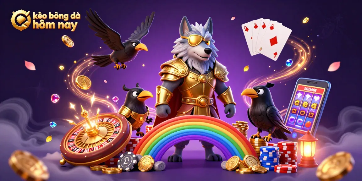 Experience the excitement of kèo bóng đá hôm nay with thrilling sports betting elements in a vibrant 3D illustration.