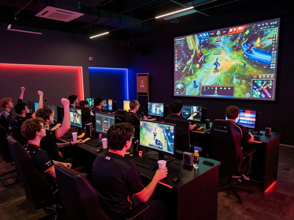 Excited fans engage in TR88 esports betting during a live tournament, showcasing a vibrant gaming atmosphere.
