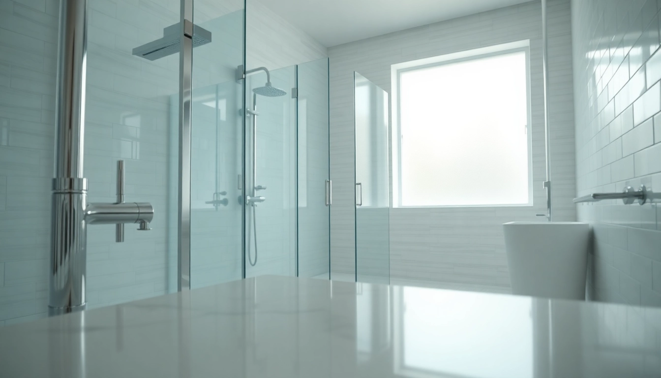Experience elegant showers in a modern bathroom with sleek designs and natural light.