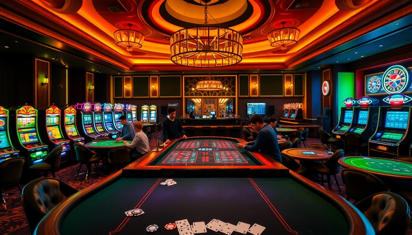 Experience excitement at the B52 gaming table with players engaged in thrilling casino action.