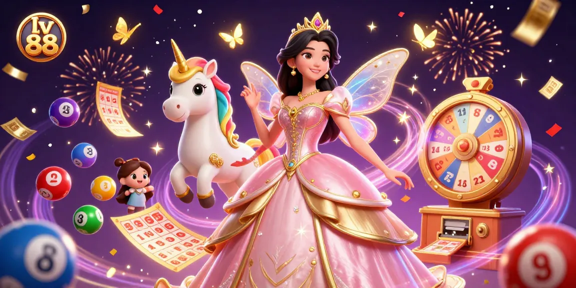 Win big at lv 88 with vibrant lottery elements and a magical scene of celebration.