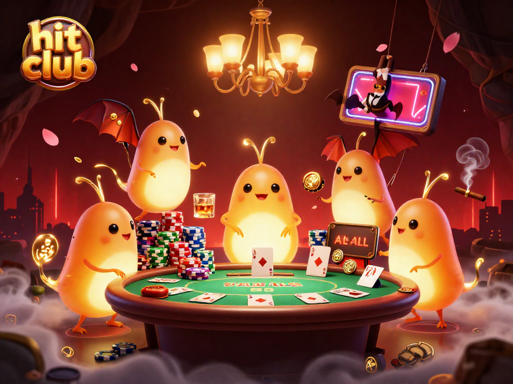 Experience the thrill of the hit club with glowworms illuminating a vibrant cave casino.