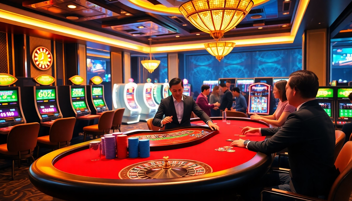 Hitclub live casino scene with an interactive dealer and vibrant gaming atmosphere.