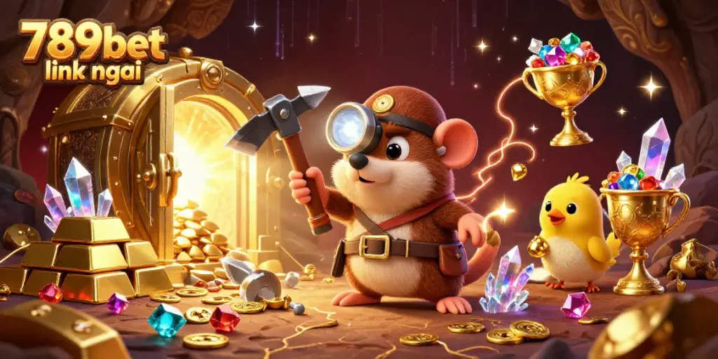 Engage with the thrill of 789bet link mới and discover treasures in this vibrant, detailed scene.