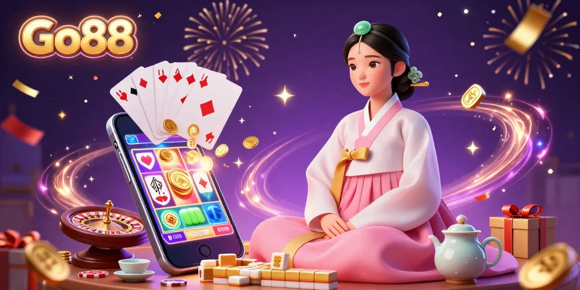 Navigate the vibrant gaming world at Go88 with dynamic slot game actions and rich casino elements.