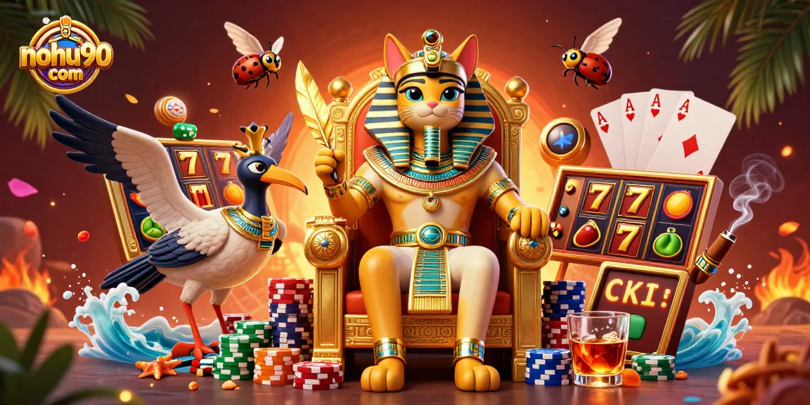 Engage with nohu90com's thrilling slots and jackpot rewards in an immersive gaming scene.