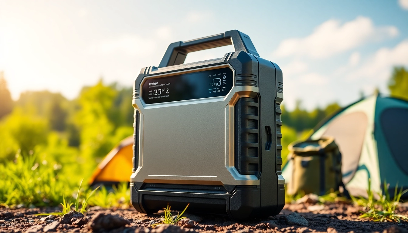 EcoFlow portable power station displayed in a beautiful outdoor setting, illustrating its versatility.