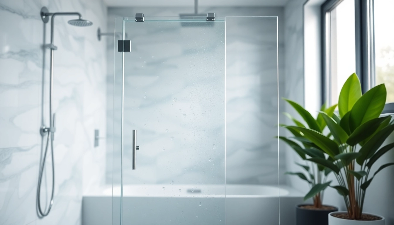 Stylish shower screen door featured in a modern bathroom, reflecting elegance and clarity.