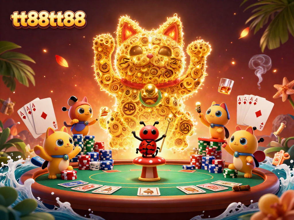 Experience the magic at tt88tt88 with golden fireflies and casino excitement.