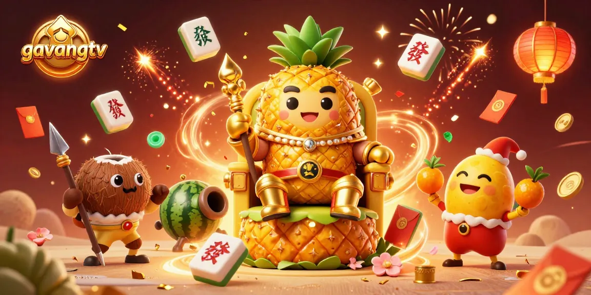 Join the action on gavangtv as the golden pineapple king reigns in a vibrant casino scene.