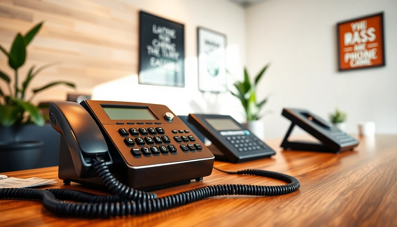 Explore small business phone service setup with modern VoIP equipment and vintage style