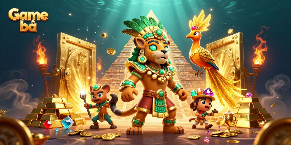 Experience thrilling Game bài action with a vibrant 3D illustration showcasing dynamic characters and rich elements.