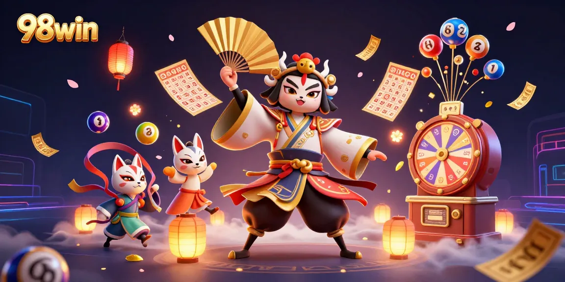 Experience thrilling winnings with 98win at an exciting casino scene filled with colorful games.