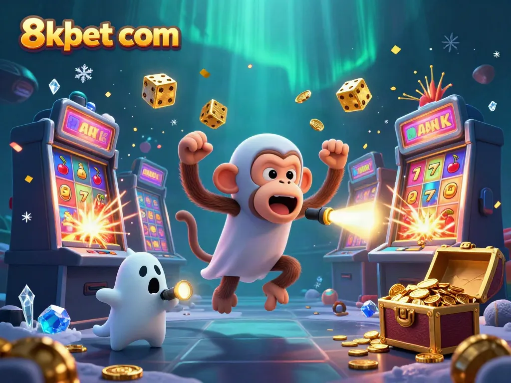 Experience thrilling action at 8xbet com with an enchanting casino scene filled with golden treasures.