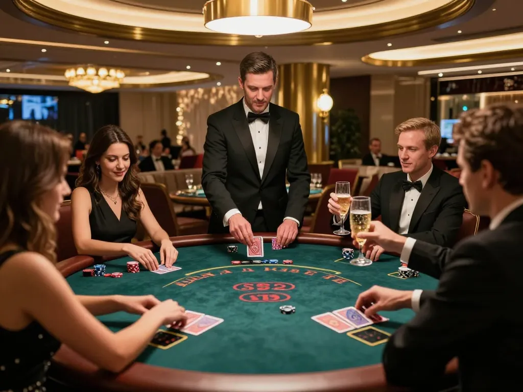 Engaging VIP gaming experience in Slot Malaysia with players enjoying high-stakes poker.