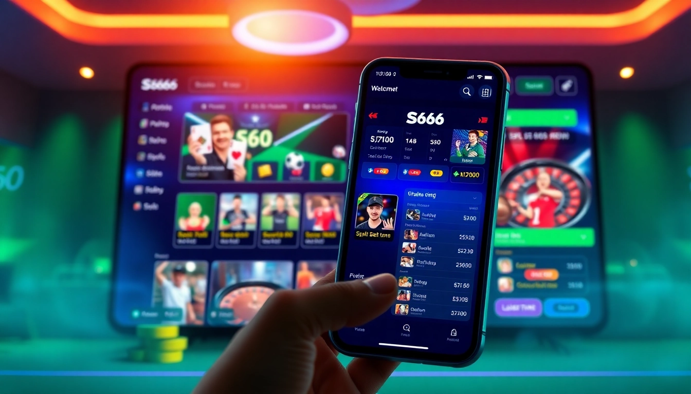 S666.nyc online betting platform showcasing engaging games like poker and roulette in a vibrant, professional setting.