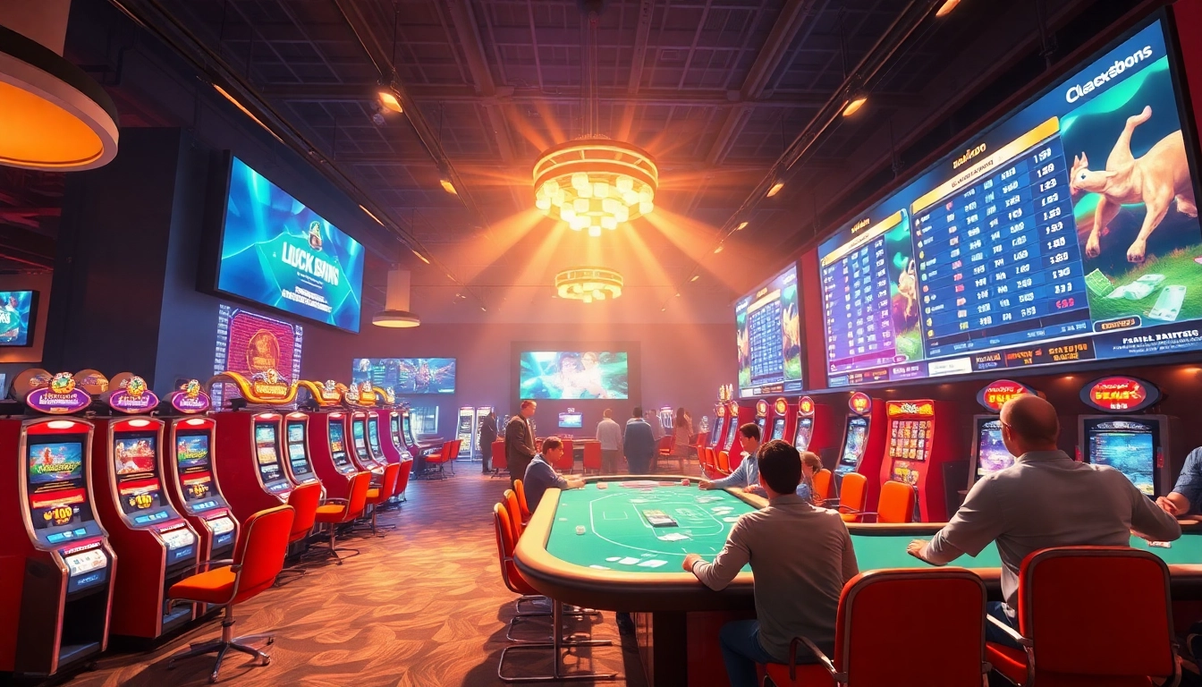 Vibrant online gaming scene showcasing excitement at luck8win.live casino