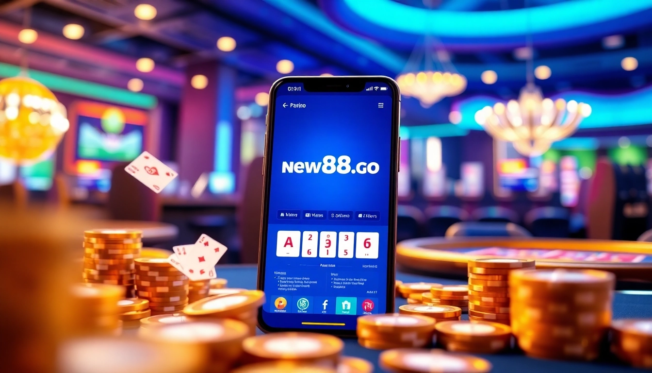 Engaging digital interface of new88go.com showcasing online gambling excitement.