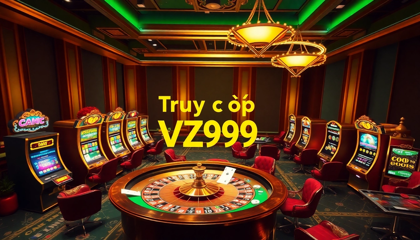 Truy cập VZ99 and enjoy thrilling online betting experiences at a luxurious casino setting.
